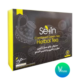 دمنوش چای سبز ترکیبی موثر در کاهش وزن ۱۲۰ عددی ستین