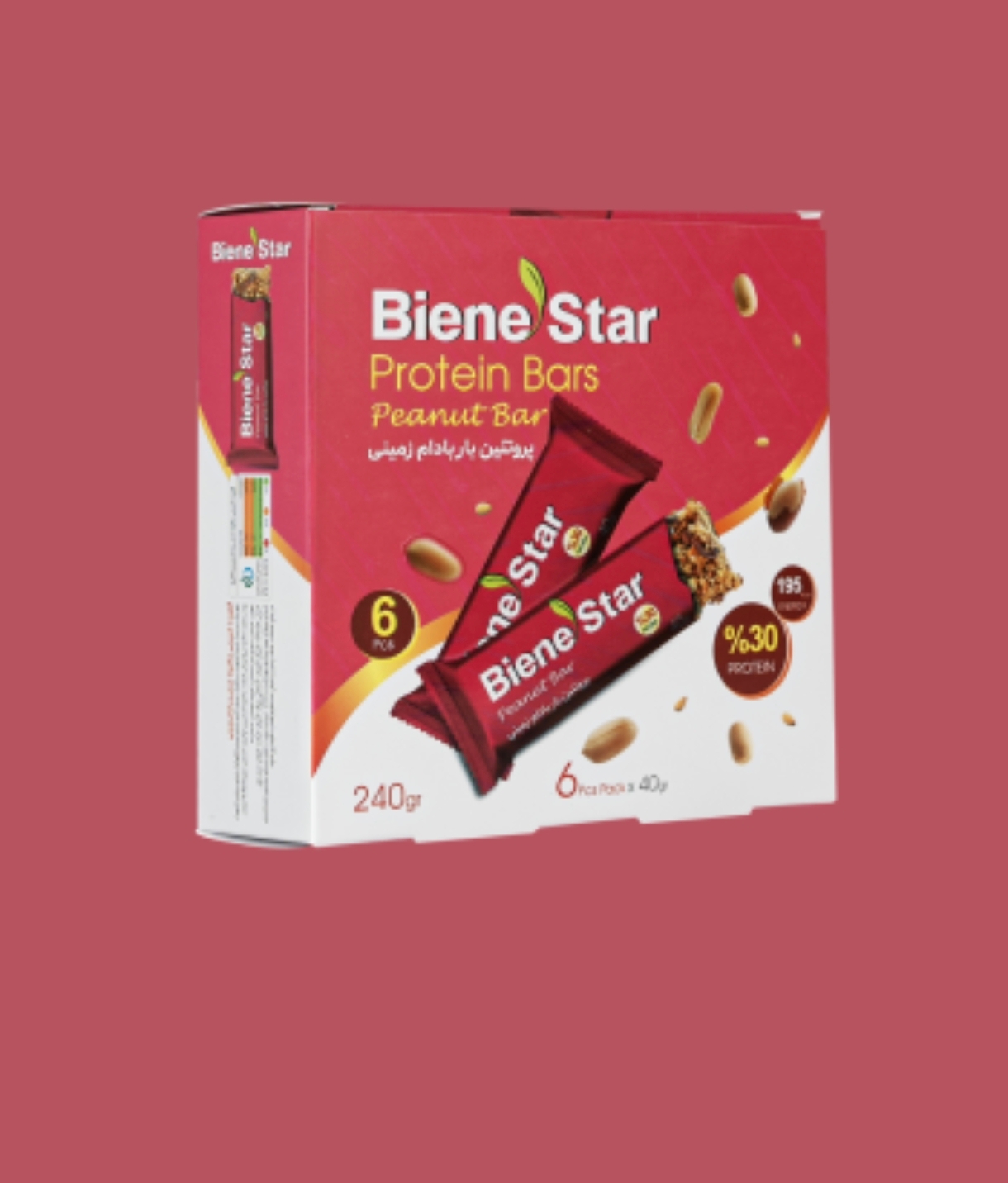 پروتئین بار بادام زمینی بین استار ۶ عددی(Peanut bar)
